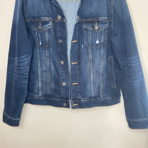 GOODFELLOW & CO Men's Monticello Wash Denim Trucker Jacket, Large - Picture 5 of 10